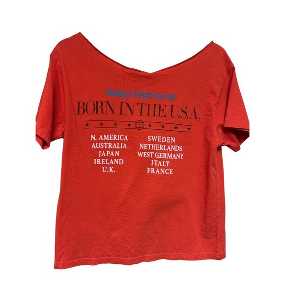 Daydreamer Women's T-Shirt Bruce Springsteen Born in USA Red Burnout Small NWT - Picture 3 of 8